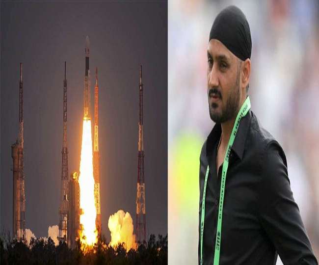 chandrayaan 2 launches , harbhajan trolls pakistan by his tweet