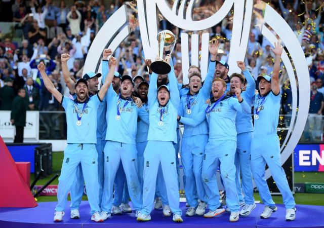 END VS NZ: ENGLAND WIN WORLDCUP2019 FINAL DESPITE SUPER OVER TIE