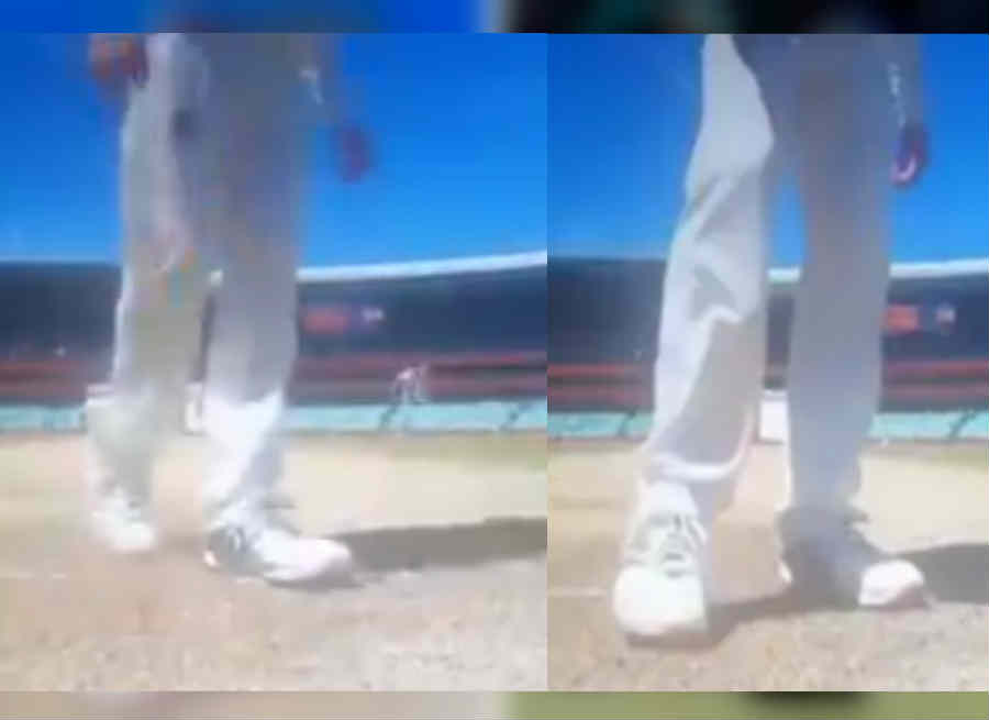 IND vs AUS: steve smith caught red handed while tampering with the pitch, see video