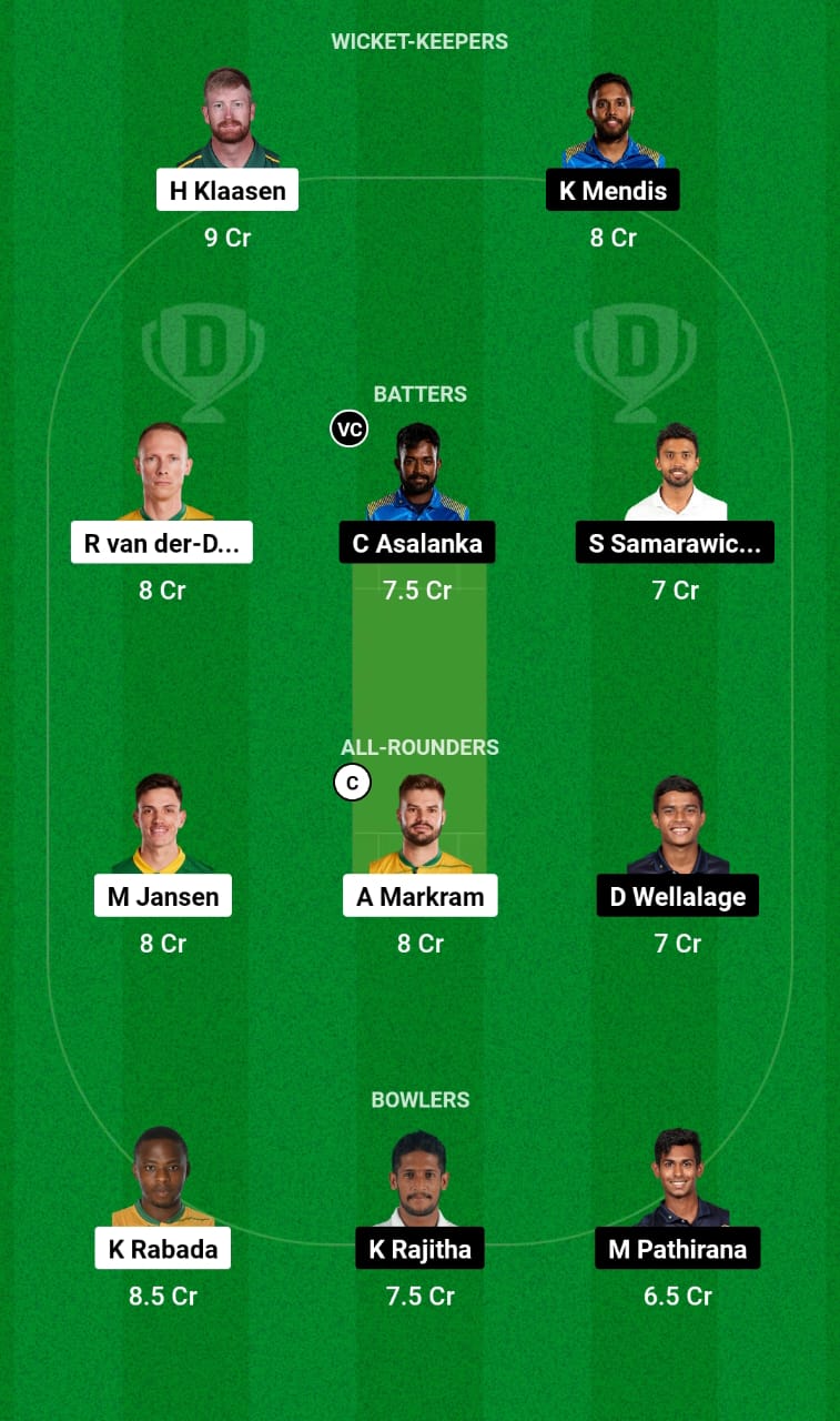 SA vs SL Dream11, My11Circle Team Prediction Today Match 4 